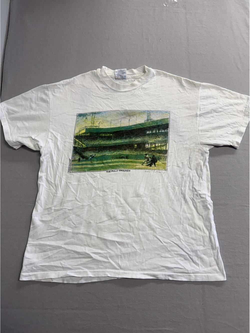Vintage Baseball T-shirt The Polo Grounds Baseball Richbourg
